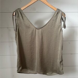 Black Tape Satin Tie Strap Camisole Small NWOT Silky Minimalist Top